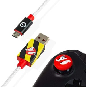 Cable micro USB carga rÃ¡pida de Los cazafantasmas con Adorno Mando Nintendo