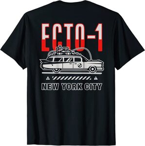 Camiseta Cazafantasmas Afterlife Ecto-1 Conductor Certificado Logo Grande Espalda