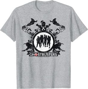 Camiseta Cazafantasmas Foto de Grupo con Fantasmas